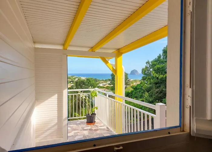 Maison Charmante A Le Diamant Avec Vue Sur Mer Et Jardin